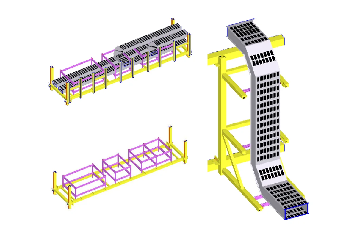 Models of cable tray rack supports